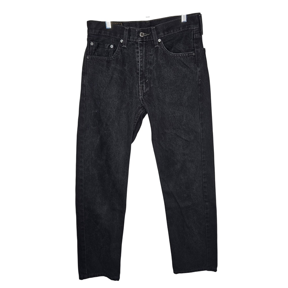 Levi's 505 Black Jeans Straight Leg 100% Cotton Classic Fit Denim 30 32 L32